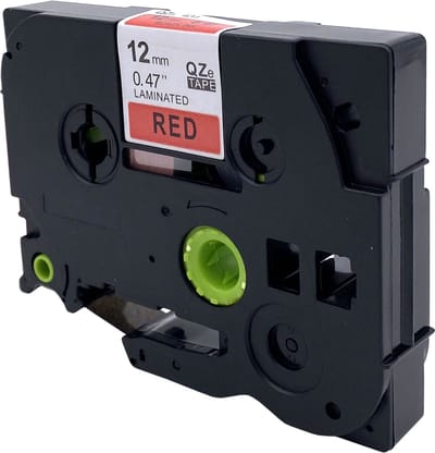 DULA Brother Compatible label tape- Tze-431 - 1 cassette - Brother P-Touch - Zwart op rood - 12mm x 8m