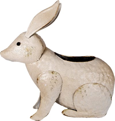 Clayre & Eef Planthouder Konijn 40 cm Beige Metaal
