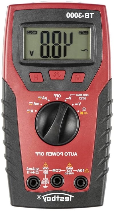 Digitale Multimeter - Stroommeter Spanningsmeter - Elektrische Metingen Uitvoeren - Kabelbreukdetector Geïntegreerd - CAT IV 600 V - Rood Zwart