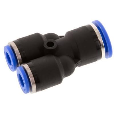 6mm x 10mm Y-koppeling PA 66 Insteekfitting NBR [2 Stuks]
