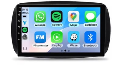 Autoradio 4/64GB met Carplay en Android auto | Geschikt voor Smart Fortwo en Forfour 2014-2020 | Radio scherm met Navigatie | 2014 2015 2016 2017 2018 2019 2020 | C453 A453 W453 EQ 453 435 ford two four