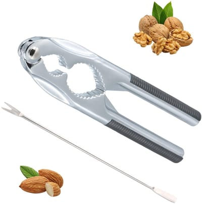 Dailygoods- Notenkraker Roestvrij Staal - Walnotenkraker - Notenkraker Kerst - Antislip Handgreep - Compact Formaat - Duurzaam en Lichtgewicht - Notenopener