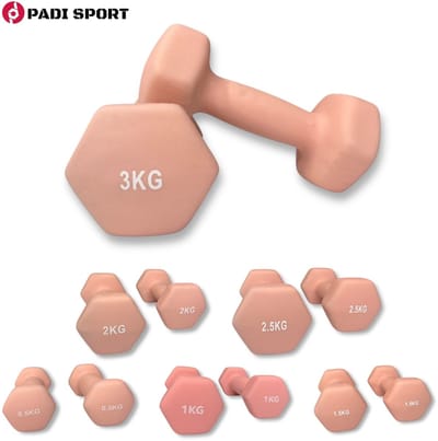 Padisport Dumbell Roze 0.5 T/m 3 Kg - Dumbells 3 Kg - Gewichten Set Halters - Gewichten Set Dumbbell