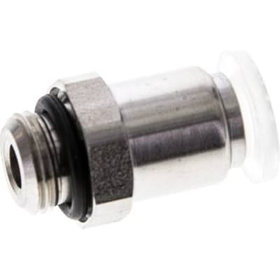 6mm x G1/8'' PA/RVS Insteekfitting Buitendraad EPDM