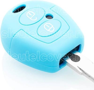 Autosleutel Hoesje geschikt voor Skoda - SleutelCover - Silicone Autosleutel Cover - Sleutelhoesje Lichtblauw