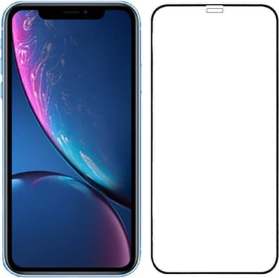 Smartphonica iPhone Xr full cover tempered glass screenprotector van gehard glas met afgeronde hoeken geschikt voor Apple iPhone XR
