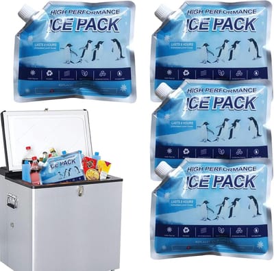 Koelblokken Lunchtrommel - Koelelementen Herbruikbaar - Eten Koel Houden - Vouwbaar Ontwerp - 350ml 800ml