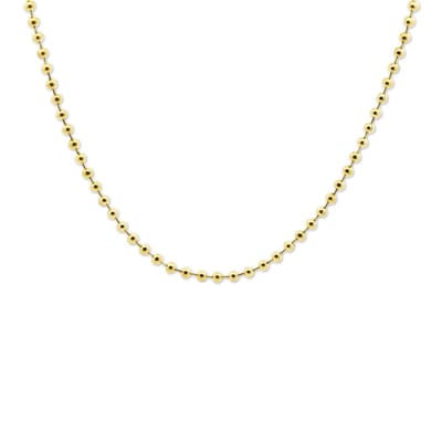 CO88 Collection Ballenketting – 8CN-26517 – Goudkleurig – Roestvrij Staal – 4 mm Ballen – Verstelbaar 40 + 10 cm