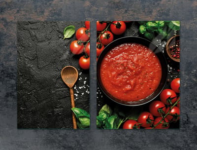 TMK ArtDeko - Snijplank uit Glas - 75x52 cm - Bescherming Oven - Przezroczysty