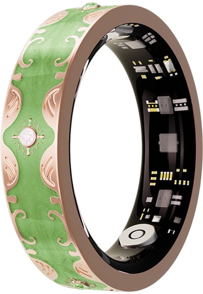 WizBay Premium Select® Bohemian Smart Ring - Mars Green - Hartslag, Slaap en Zuurstofmeting - Activiteitstracker - Maat 7