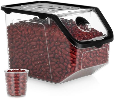 Vershoudbak met Deksel - 12 Liter - Transparant - Voorraadbak voor Groenten & Fruit - Koelkast Organizer