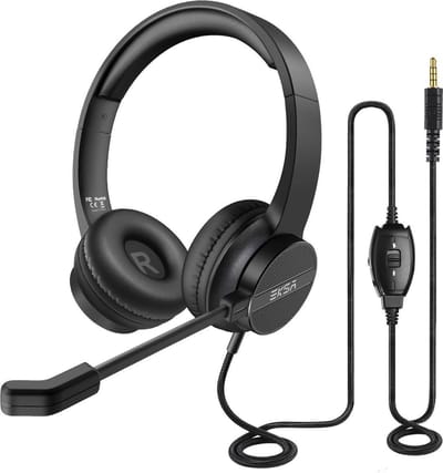 Office Headset - Koptelefoon - Hoofdtelefoon met Microfoon - 3.5mm jack - Licht en Comfortabel