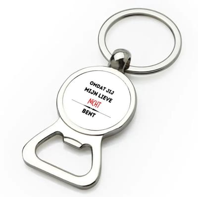 Akyol - omdat jij mijn lieve nicht bent flesopener - Nicht - de liefste nicht - verjaardag - cadeautje voor nicht - kado - geschenk - 9 bij 3 cm