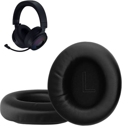 kwmobile 2x oorkussens geschikt voor Razer Kraken V4 X / V4 / V4 Pro - Earpads voor koptelefoon in zwart