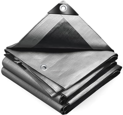 Duurzaam Waterdicht Afdekzeil 4 x 8 m - Polyethyleen 240 g/m² voor Tuin en Zwembad