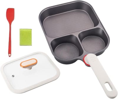 Eierpan met antiaanbaklaag - Pannenkoekenpan Omeletpan - Ontbijt Bereiden - Gedeelde Functie - 235 cm - Niet gespecificeerd