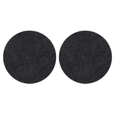 Onderzetter - 2 stuks - Rond 20 cm - Zwart