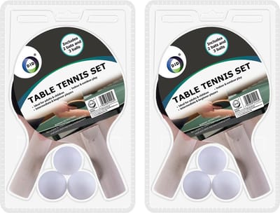DID Tafeltennissen/PingPong setje - met 4x batjes en 6x balletjes - Sportief speelgoed