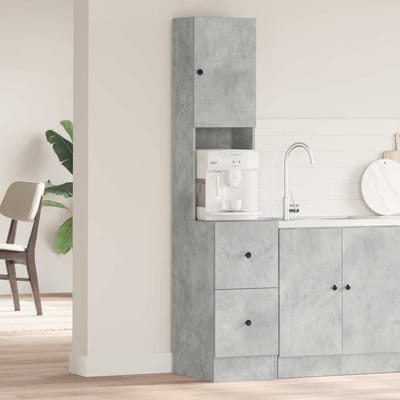 vidaXL - Keuken - Kast - met - lade - Grijs - 35 - x - 50 - x - 180 - cm - Bewerkt - hout