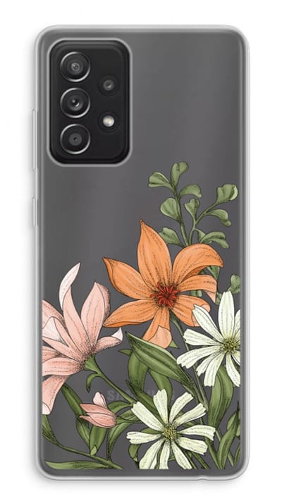 Case Company® - Hoesje geschikt voor Samsung Galaxy A52 hoesje - Floral bouquet - Soft Cover Telefoonhoesje - Bescherming aan alle Kanten en Schermrand