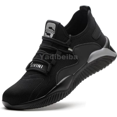 Onverwoestbare schoenen Dames Heren Veiligheidswerkschoenen met stalen neus Lekvrije laars Lichtgewicht ademende sneakers Dropshipping 36 black
