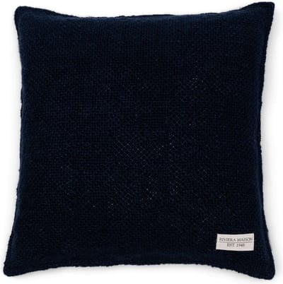 Riviera Maison Rough Linen Pillow Cover blue - Blue - 50.0 x 50.0