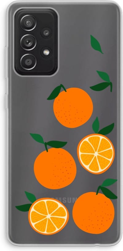 Case Company® - Hoesje geschikt voor Samsung Galaxy A52 hoesje - Will you be my clementine - Soft Cover Telefoonhoesje - Bescherming aan alle Kanten en Schermrand