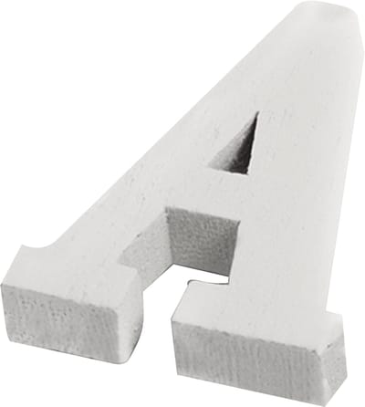 ARTYFETES - Kleine witte houten letter A 5 cm voor bruiloftsdecoratie