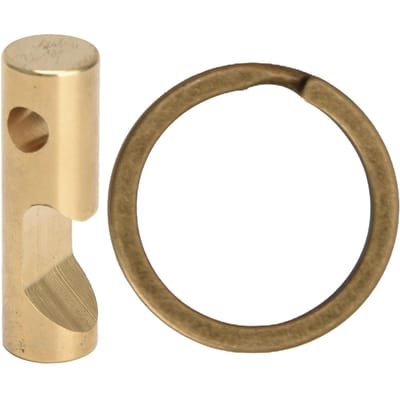 2-in-1 Metalen Flesopener met Sleutelhanger Bier Bar Gereedschap Sleutelhanger Sleutels Houder Draagbare Fles Blik beige