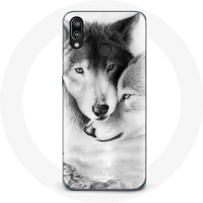 Coque pour Huawei P20 Lite Loup Duo animaux