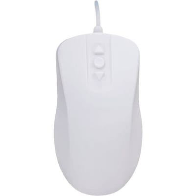 Contour Active Key AK-PMH12OB-US-W Hygiënische muis, Muis Kabelgebonden Optisch Wit 2 Toetsen 1000 dpi Siliconemembraan