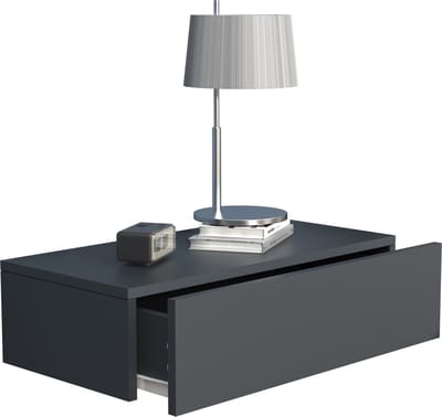 Houten wandlade nachtkastje wandplank lade console nachtkastje Usal M 60 cm