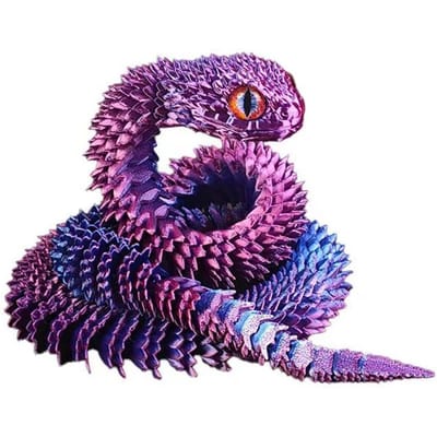3D Geprinte Slang Beweegbare Gewrichten Fidget Speelgoed Figurine Simulatie Slang Kantoor Bureau Ornament Cadeaus Ambachten Figuurtjes Miniatures