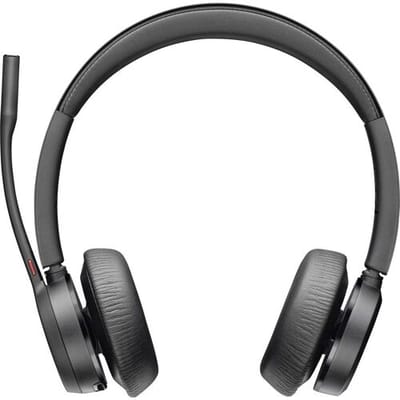 HP Poly Voyager 4320 UC Stereo On Ear headset Bluetooth Stereo Zwart Noise Cancelling Volumeregeling Computer