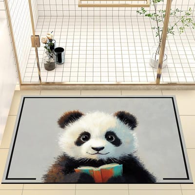 Cartoon Dier Badmat Antislip Sneldrogende Mat Huishouden Toilet Tapijt Absorberende Mat voor Badkamerdeur 40 * 60Cm diatom mud