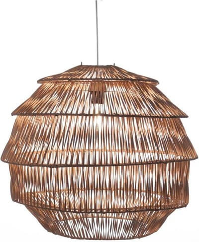 Handgemaakte Design lamp Hanglamp Artisjok Naturel Rotan woonkamer Slaapkamer Ø 60 cm