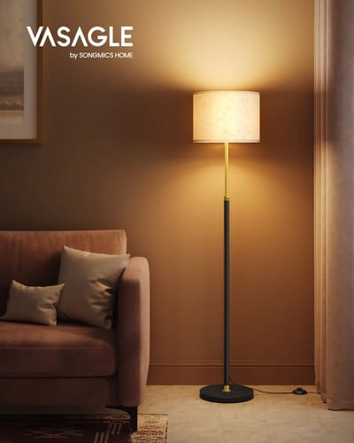 uJOY Vloerlamp - In hoogte verstelbaar - Inclusief LED-lamp - Praktische voetschakelaar - Zachte en sfeervolle verlichting