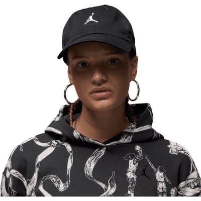 Jordan Club Unstructured Curved-bill Pet Zwart K010