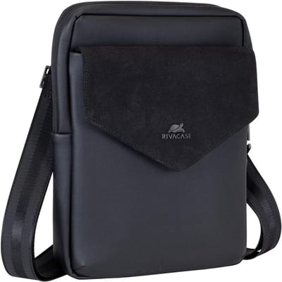 Crossbody tas voor tablet tot 11 inch - lichte schoudertas voor heren met voorvak en beveiliging