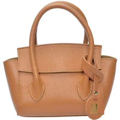 Anna Luchini Brown Rundleer Tas