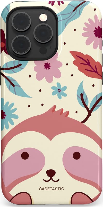 Casetastic Hoesje Geschikt voor Apple iPhone 15 Pro Max Magsafe - Stijlvolle Beschermende Duo-layer Case - Luiaard knuffels