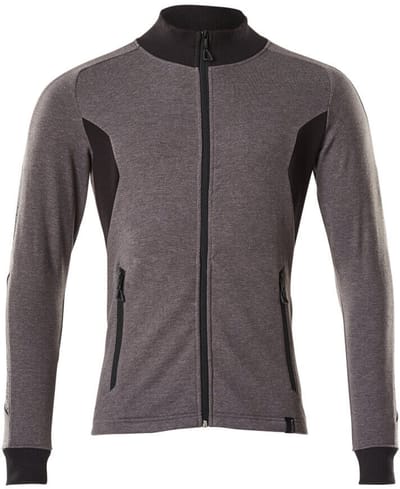 Mascot Accelerate Sweatshirt met rits 18484-962 - donkerantraciet/zwart - 2XL