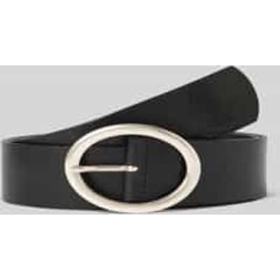 Tom Tailor - TTRUBY leren riem met ovale gesp - Maat 75 - black uni