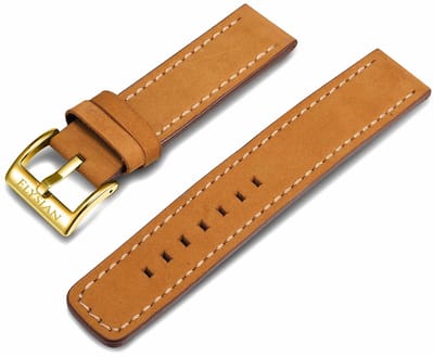 Elysian Horlogeband 22mm Leer Camel - Quick Release - Premium Kwaliteit