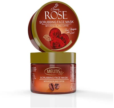 Zijdezachte Gezicht scrub met Bulgaarse roos en koffie - diepe reiniging en exfoliatie 100 ml