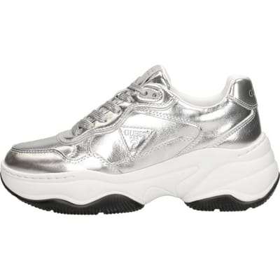 Guess Happy Sneakers Laag - Zilverkleur - Maat 37