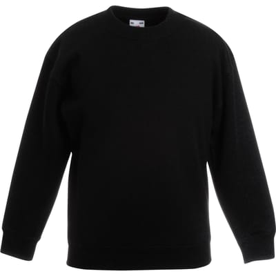 Fruit Of The Loom Kinder Unisex Set Lange Mouwen (2 stuks) (Zwart)