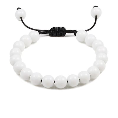 Sorprese armband - Milaan - wit - armband heren - 17-25 cm - verstelbaar - unisex - cadeau - Model F