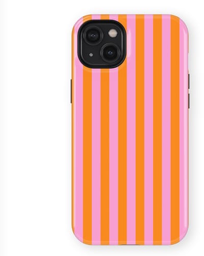 DripCase Gestreept Hoesje geschikt voor iPhone 14 Plus | Backcover met Mag | Stripes Motief | Trendy Case geschikt voor iPhone 14 Plus met Strepen Bubble Beam