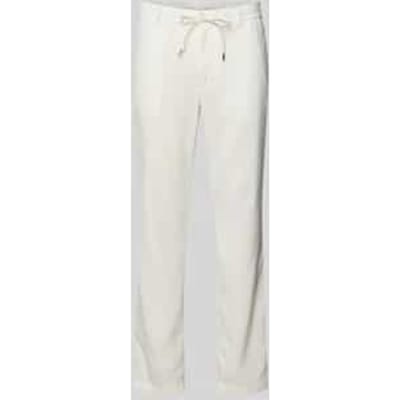 Modern fit straight leg broek van linnenmix model 'KANE1'